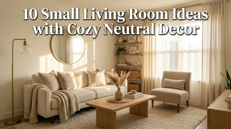 10 Small Living Room Ideas with Cozy Neutral Decor