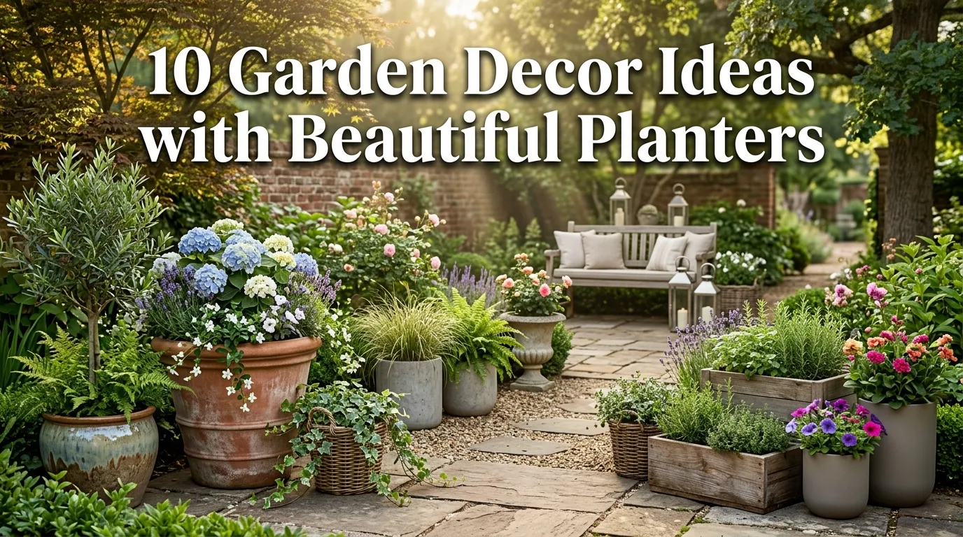 10 Garden Decor Ideas with Beautiful Planters