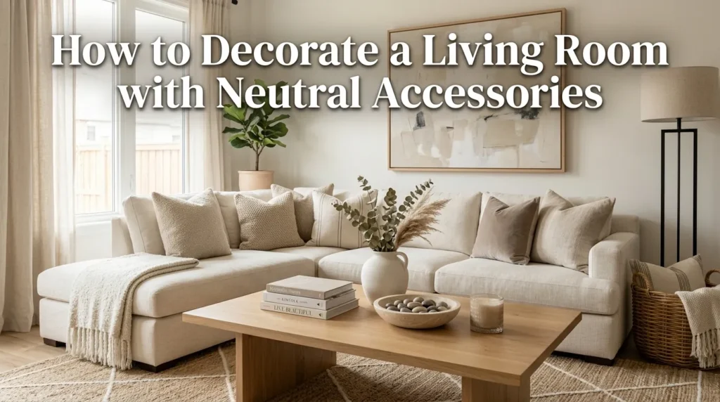 How to Decorate a Living Room with Neutral Accessories