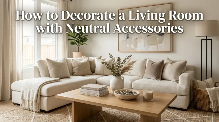 How to Decorate a Living Room with Neutral Accessories