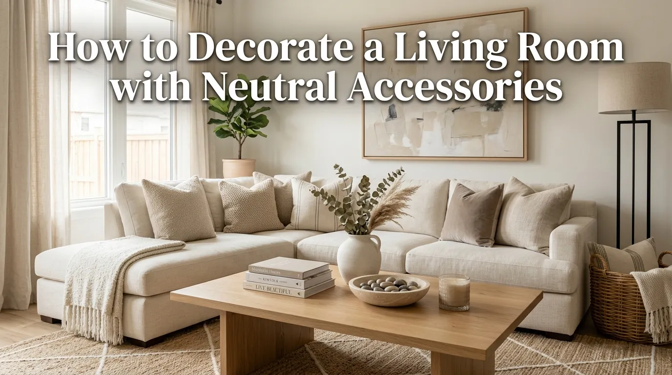 How to Decorate a Living Room with Neutral Accessories