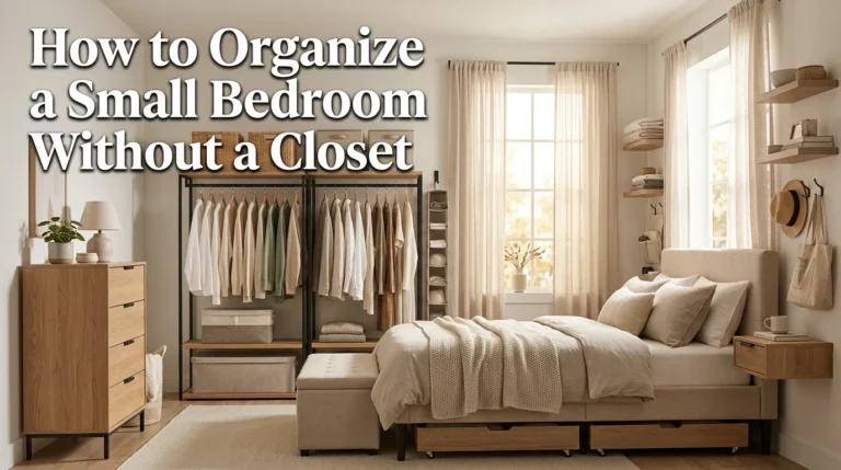 How to Organize a Small Bedroom Without a Closet