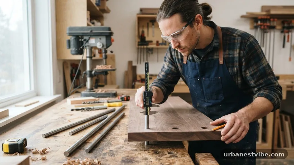 Assessing the Diameter of Your Steel Rods - Minimum Wood Shelf Thickness Needed to Conceal Internal Steel Rods