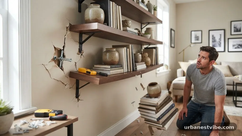 Can Heavy Floating Shelves Be Anchored Safely into Hollow Drywall Alone?