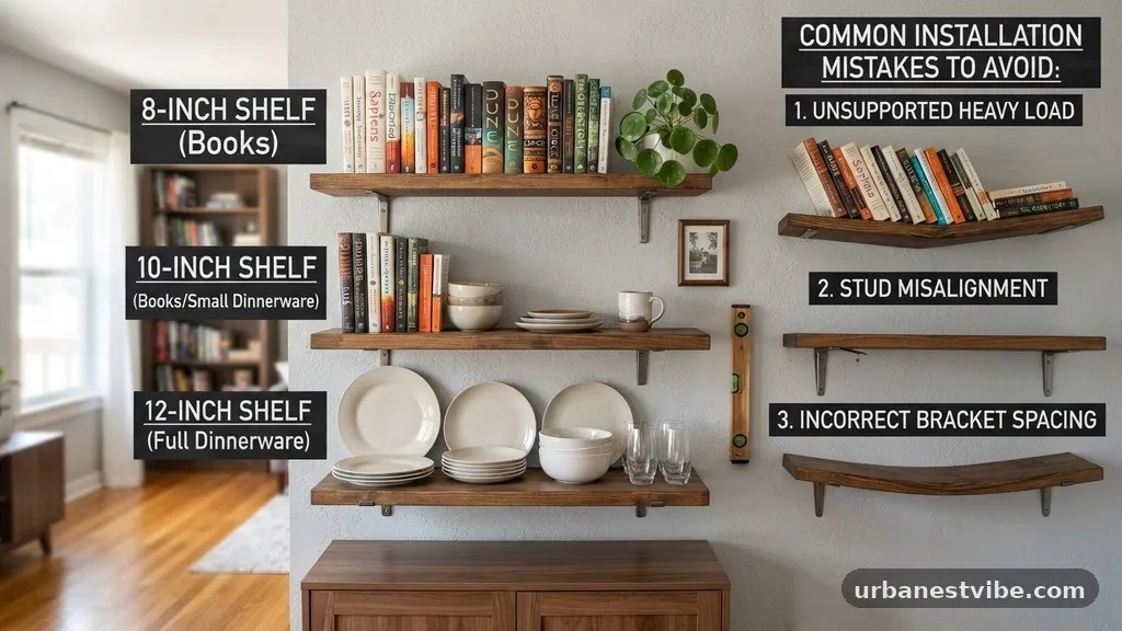 Common Installation Mistakes to Avoid - 8-Inch vs 10-Inch vs 12-Inch Shelves: Best Depth for Books vs Dinnerware
