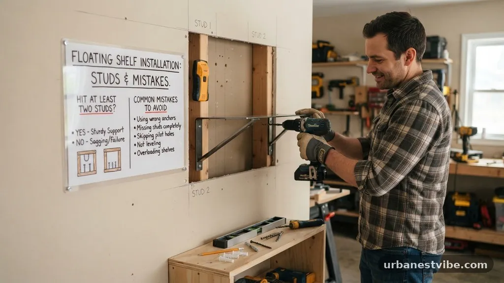 Common Mistakes to Avoid - Does Every Floating Shelf Bracket Need to Hit at Least Two Wall Studs?