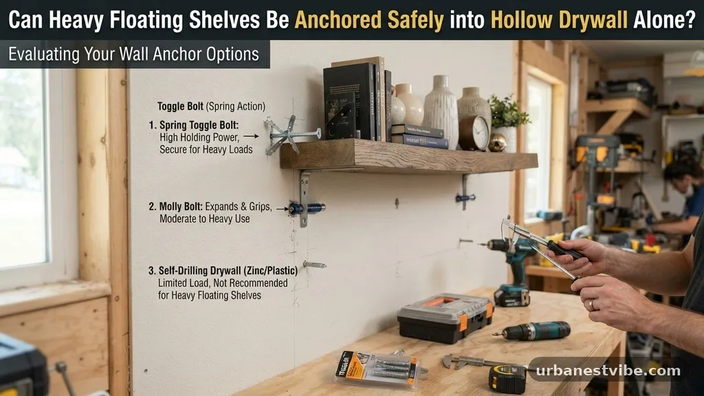 Evaluating Your Wall Anchor Options - Can Heavy Floating Shelves Be Anchored Safely into Hollow Drywall Alone?