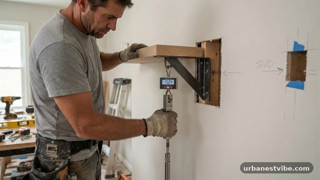 Testing for Structural Integrity - Does Every Floating Shelf Bracket Need to Hit at Least Two Wall Studs?