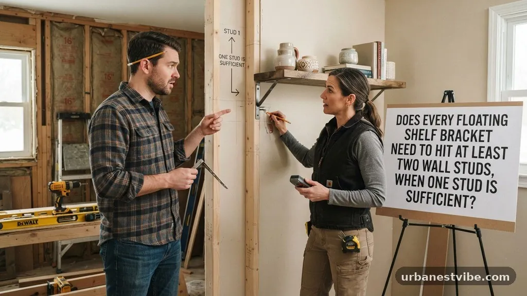 When One Stud Is Sufficient - Does Every Floating Shelf Bracket Need to Hit at Least Two Wall Studs?
